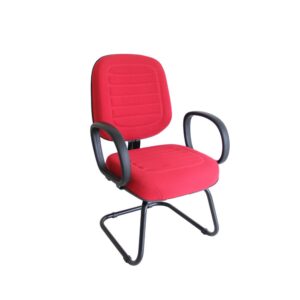 Poltrona fixa modelo Diretor Gomada com braços corsa e estrutura contínua